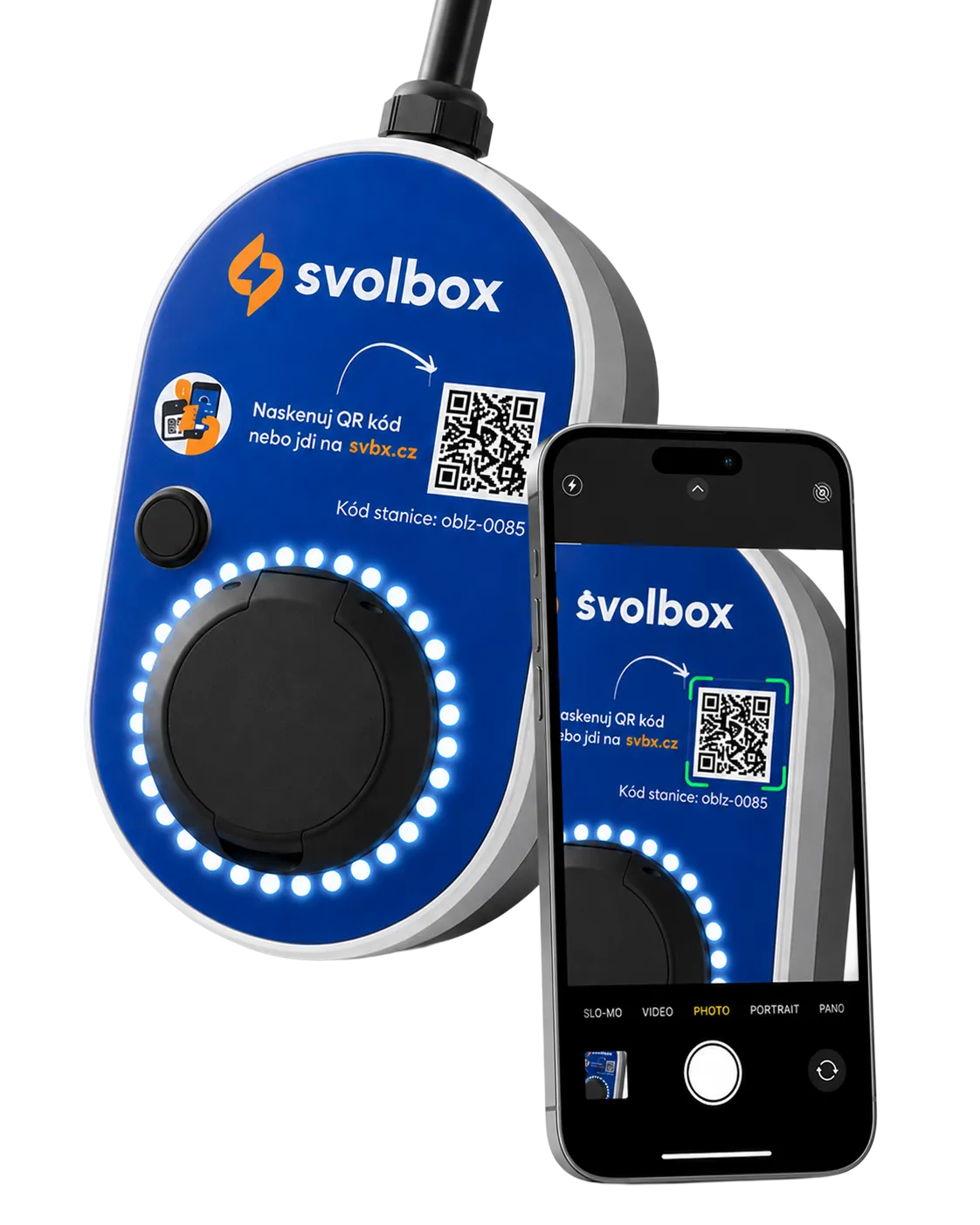Nabíjení přes QR kód na wallboxu